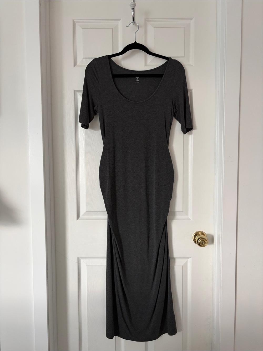 Old Navy Charcoal Scoop-Neck Maxi Maternity Dress